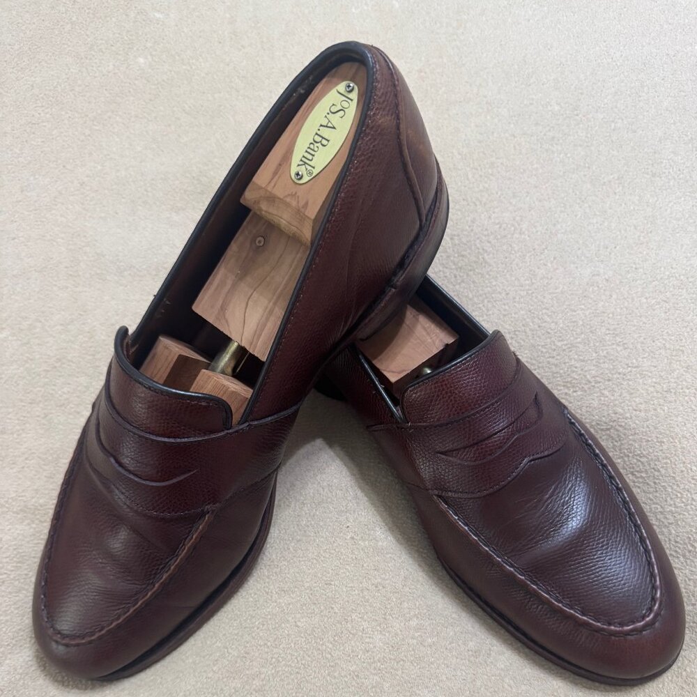 MENS ALLEN EDMONDS DARK WALNUT RANDOLPH LOAFERS SIZE 12D